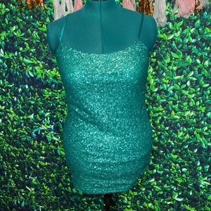BKE Teal Sequin Top